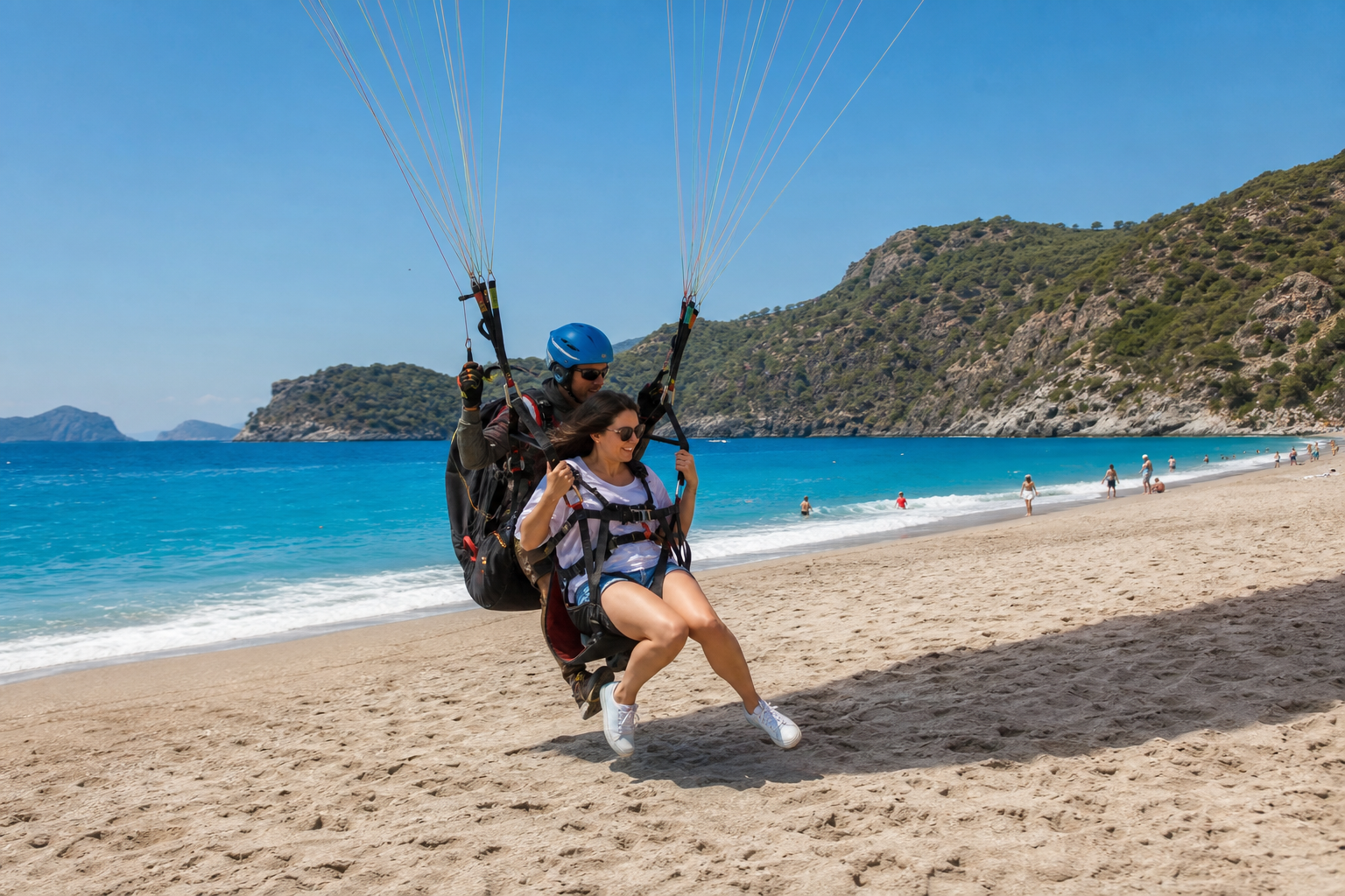 Ölüdeniz plajında iniş